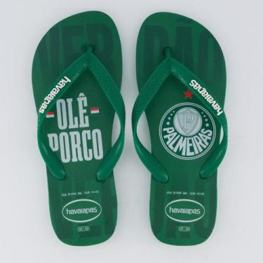 Imagem de Chinelo Havaianas Palmeiras Ole Porco Verde, 37-38