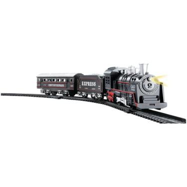 Imagem de Pista de Trem Locomotiva Infantil com Som e Luz DM Toys DMT5373