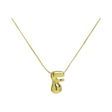 Imagem de Colar Feminino Banhado a Ouro 18k Com Pingente De Letra Inicial Criati