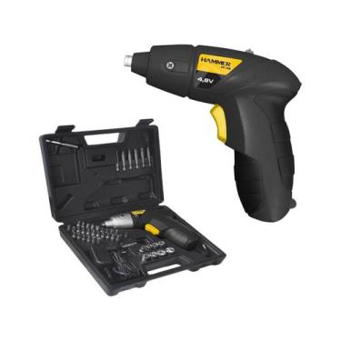 Imagem de Parafusadeira a bateria 4,8v com acessorios e maleta hammer