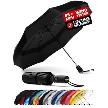 Imagem de Guarda-chuva Repel Umbrella pequeno, portátil, compacto, leve e automático, Preto, Clássico