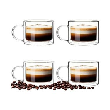 Imagem de Copos De Água De Vidro Isolados De Grande Capacidade Com Dupla Parede 