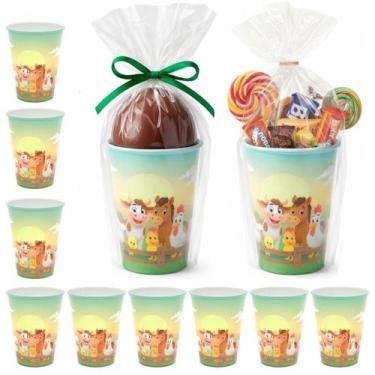 Imagem de 10 Copos Fazendinha 280ml Lembrancinha Festa Junina Lembrança de Anive