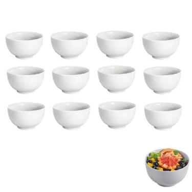 Imagem de 12 Tigelas Bowl Redonda Molheira Branca em Melamina 150ml - Fx