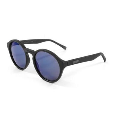Imagem de Óculos de Sol HUPI KONA Preto Fosco Lente Azul Espelhado Feminino Proteção UV400-Feminino