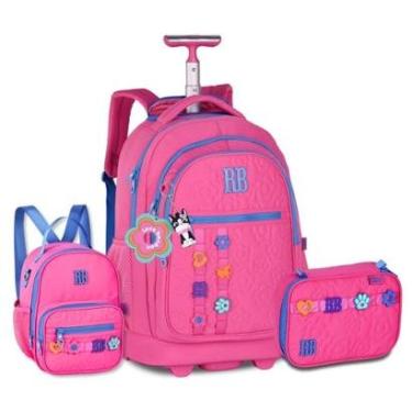 Imagem de Mochila Rodinhas com Lancheira Térmica e Estojo Rebecca Bonbon-Feminino