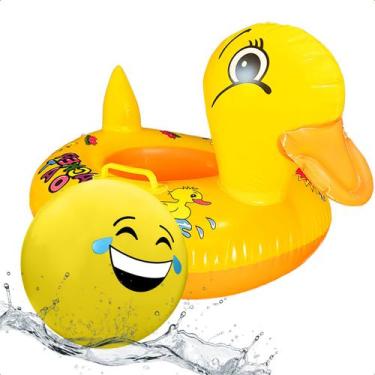 Imagem de Kit Boia Bebê Infantil com Proteção para Piscina Bola Inflável de Brin