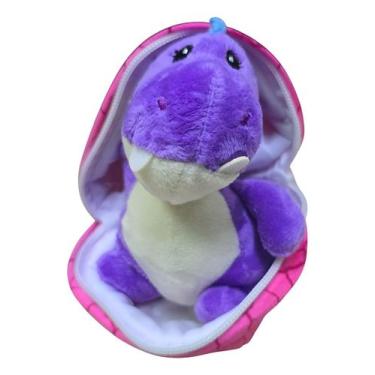 Imagem de Pelúcia Ovo Dino Dinossauro Surpresa 15 Cm Fofinho Fofo T Rex, Rosa, R