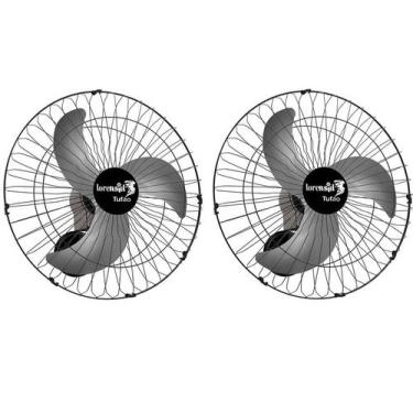 Imagem de Kit 2 Ventilador De Parede Tufão 60cm Preto Bivolt M2 Loren Sid
