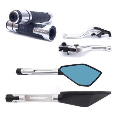 Imagem de Kit Manete Manopla Retrovisor Honda Cb500f Gravado A Laser - NoBrand, 
