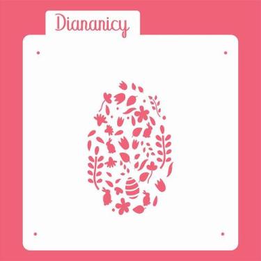 Imagem de Estêncil Diananicy Nº 99 - Stencil Ovo de Páscoa para Decoração de Bol
