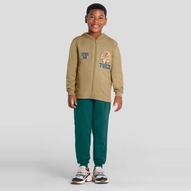 Imagem de Conjunto infantil menino em moletom de dino Brandili-Masculino