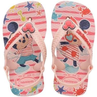 Imagem de Chinelo Dedo Infantil Menina Bebê Casual Dia a Dia com Elástico Conforto Havaianas Baby Disney Class-Feminino