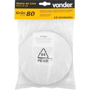 Imagem de Disco de Lixa 150 mm, Grão 80, com 10 Peças, Para a Lixadeira LCV 375,