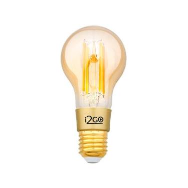 Imagem de Lâmpada Inteligente i2GO E27 Amarela 7W - Home Smart WiFi Bulb compatí
