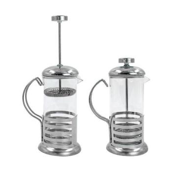 Imagem de Cafeteira Prensa Francesa Infusor Cremeira Vidro E Aço Inox 350ml Cafe