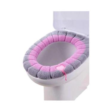Imagem de Capa De Assento Sanitário Portátil De Tricô Espessada Lavável Anticong