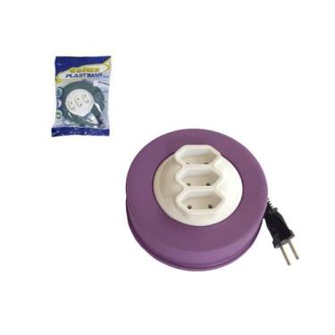 Imagem de Extensão Elétrica 5M Retrátil 3 Tomada Suporta 110/220v 10 A - Celuz