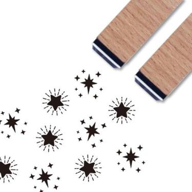 Imagem de Carimbos de borracha ANATTASOUL Stars Ink para artesanato, conjunto de