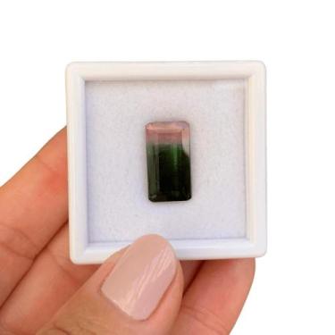 Imagem de Turmalina Bicolor Melância Baguete Retangular 9,55ct - ENE2ESE