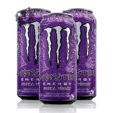 Imagem de Kit 3 Energético Monster Energy Ultra Violet 473ml