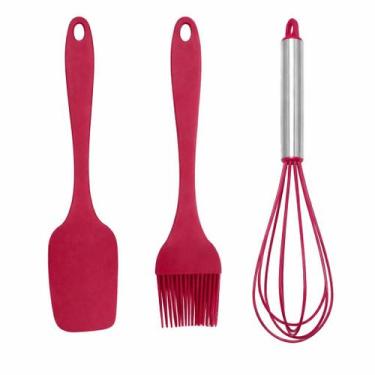 Imagem de Kit Rapa Tudo Pincel Batedor Silicone Bolo Confeitaria - TUUT