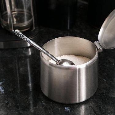 Imagem de Açucareiro Inox Capacidade 420ml Com Colher Medidora Design Moderno Du