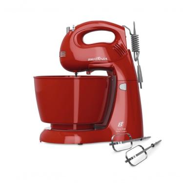 Imagem de Batedeira Convencional Britânia Pérola 550 Turbo 4,3L 550W 4 Velocidades Vermelho 220V