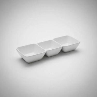 Imagem de Petisqueira De Porcelana Com 3 Divisórias - Dynasty