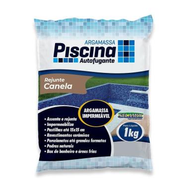 Imagem de Rejunte Piscina Impermeável Alta Aderência Resistente Inodoro Não Tóxico Café Selamix 1KG