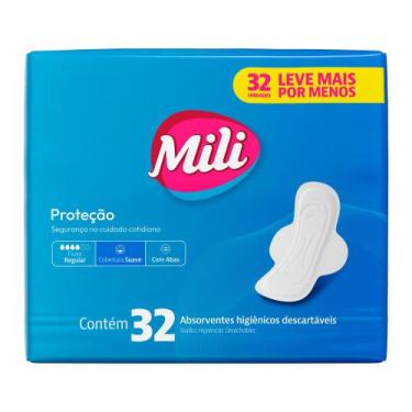 Imagem de Absorvente Mili Proteção Total Cobertura Suave com Abas com 32 Unidade