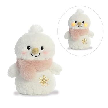 Imagem de Linda Pelúcia Boneco de Neve Rosa Brilha as Bochechas 20cms da Aurora