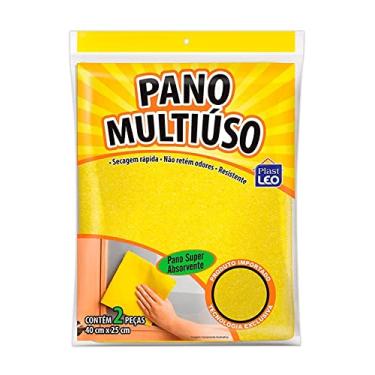 Imagem de Pano Multiuso - 2 peças | Plast Leo (Ref.: 333), Amarelo