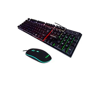 Imagem de Kit Gamer Teclado e Mouse Exbom Abnt2 USB com Luz LED