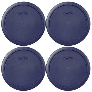 Imagem de PYREX Capa de plástico azul serve para 6 e 7 xícaras de pratos redondos, 4