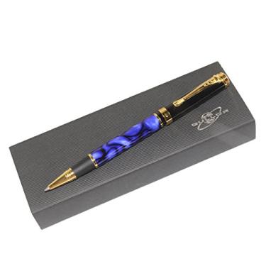 Imagem de Caneta-tinteiro Gullor 500 azul e preto com cartuchos de tinta Gullor de 5 cores, Blue and black-Rollerball pen