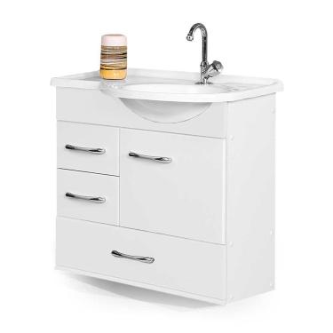 Imagem de Gabinete Viena Para Banheiro 59,5Cm Suspenso - Rorato (Sem Lavatório)