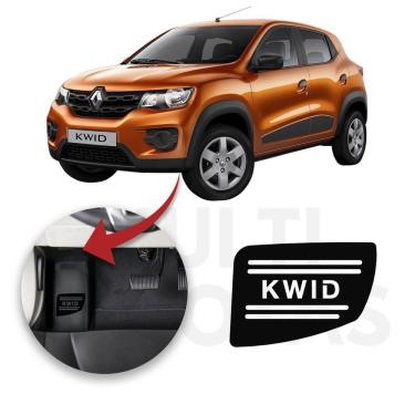 Imagem de Descanso De Pé Renault Kwid 2018 A 2022 Aço Escovado Preto