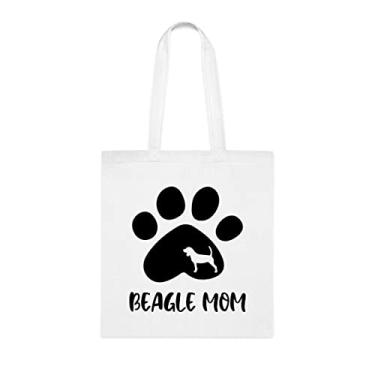 Imagem de Bolsas Beagle Mom, Sacola Beagle Mom, da Mãe Beagle, para Mãe Beagle, Bolsa Reutilizável para Mamãe Beagle, Bolsa de Ombro Beagle