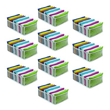 Imagem de Kit 10 Colmeia Organizadora de Camisetas Branco - Organizalux