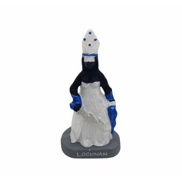Imagem de Escultura Orixá Oyá Tempo Logunan Em Resina 10 Cm