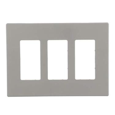 Imagem de EATON Wiring PJS263SG-SP-L Placa de parede sem parafuso designer de 3 entradas, granito prateado