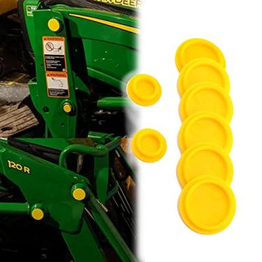 Imagem de FINMOKAL Amarelo Para 120 Carregadeiras John Deere 1023E 1025R 2025R Tampas De Graxa Para Trator Compacto
