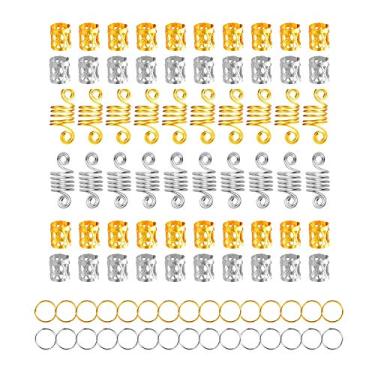 Imagem de Anéis De Trança De Cabelo De 90 Peças, Acessórios De Cabelo De Metal Dourado E Prata, Grampos De Cabelo De Três Camadas, Decoração De Laços Para Mulheres E Meninas