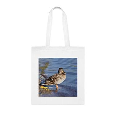 Imagem de Sacola de Mallard, presente de sacola de Mallard, bolsa de ombro de Mallard, sacos reutilizáveis de Mallard, ideia de presente de cesta de Natal de aniversário, presente para ela,