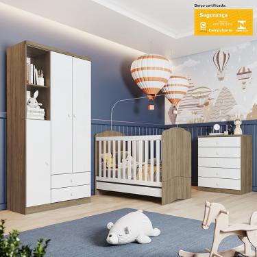 Imagem de Quarto Infantil Pimpolho Casa 812 - Rústico com Branco
