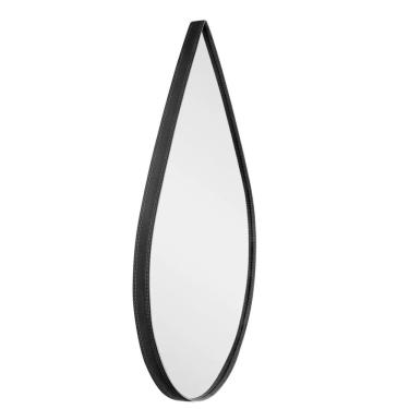 Imagem de Espelho Decorativo gota 70cm oval Suspenso Preto Moderno