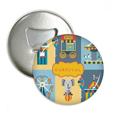 Imagem de Incrível ilustração de instalações engraçadas de parque com ímã de geladeira, emblema multifuncional