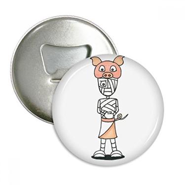 Imagem de Emblema multifuncional com ímã de geladeira, chapéu de porco, múmia egípcia, Hórus, chapéu de porco