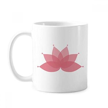Imagem de Caneca de cerâmica com flor de lótus rosa para cerâmica xícara de café e porcelana